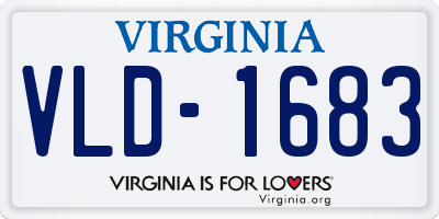 VA license plate VLD1683