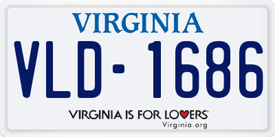 VA license plate VLD1686