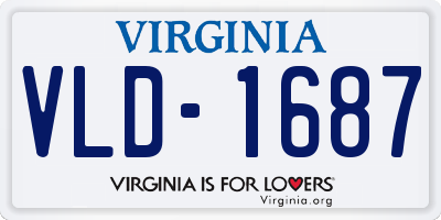 VA license plate VLD1687