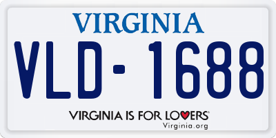 VA license plate VLD1688