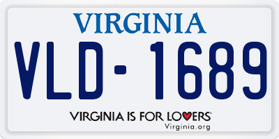 VA license plate VLD1689