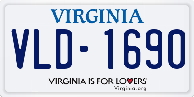 VA license plate VLD1690