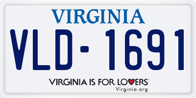 VA license plate VLD1691