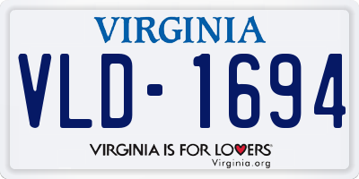 VA license plate VLD1694