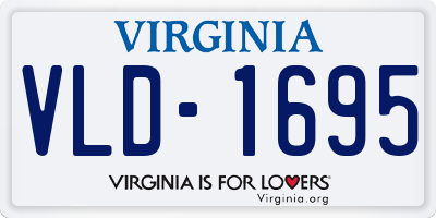 VA license plate VLD1695