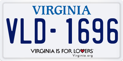 VA license plate VLD1696