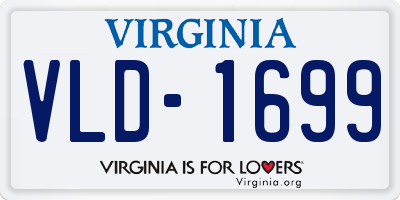 VA license plate VLD1699