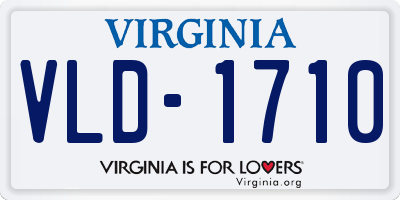 VA license plate VLD1710