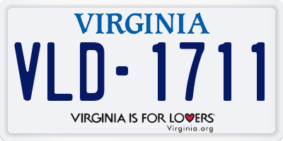 VA license plate VLD1711