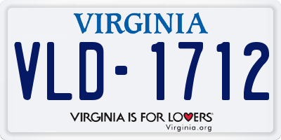VA license plate VLD1712