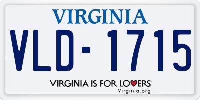 VA license plate VLD1715