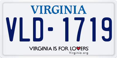 VA license plate VLD1719