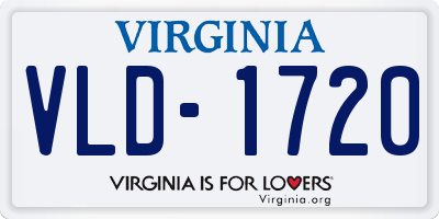 VA license plate VLD1720