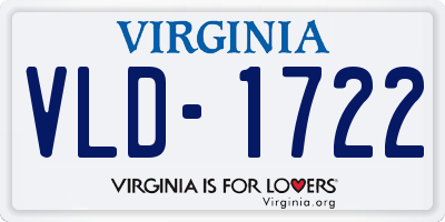 VA license plate VLD1722