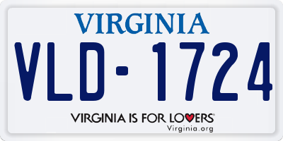 VA license plate VLD1724
