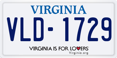 VA license plate VLD1729
