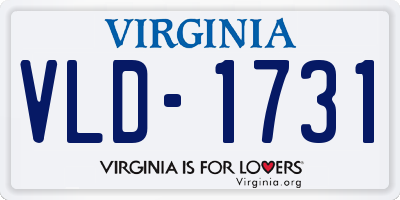 VA license plate VLD1731