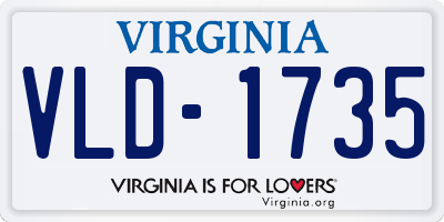 VA license plate VLD1735