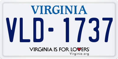 VA license plate VLD1737