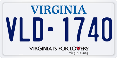 VA license plate VLD1740