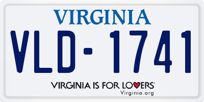 VA license plate VLD1741