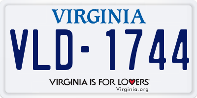 VA license plate VLD1744