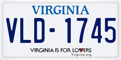 VA license plate VLD1745