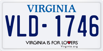 VA license plate VLD1746