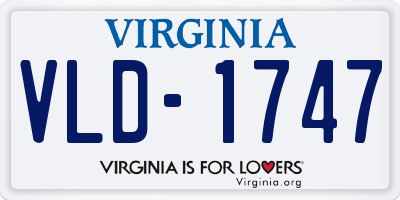 VA license plate VLD1747