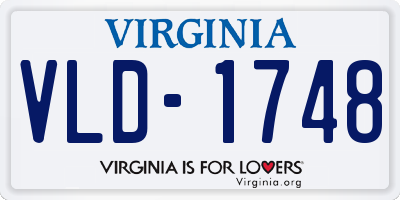 VA license plate VLD1748