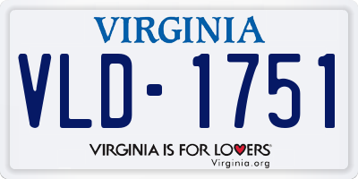 VA license plate VLD1751