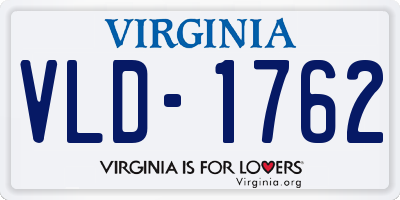 VA license plate VLD1762