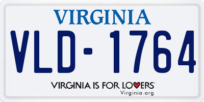 VA license plate VLD1764