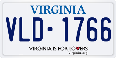 VA license plate VLD1766