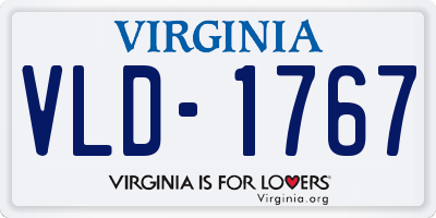 VA license plate VLD1767