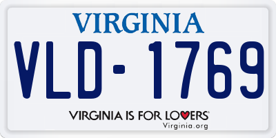 VA license plate VLD1769