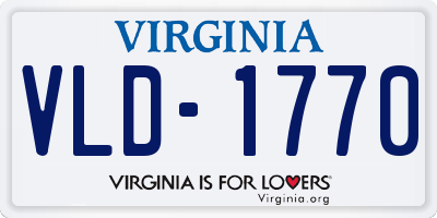 VA license plate VLD1770