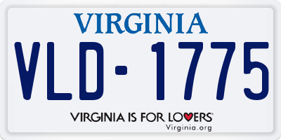 VA license plate VLD1775