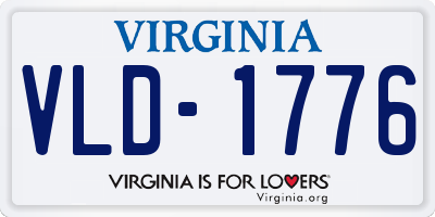 VA license plate VLD1776