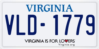 VA license plate VLD1779