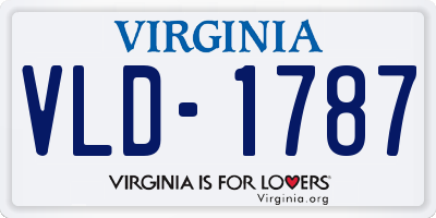 VA license plate VLD1787