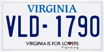 VA license plate VLD1790