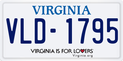 VA license plate VLD1795