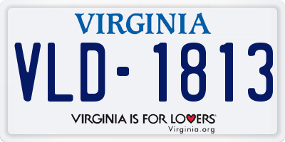 VA license plate VLD1813