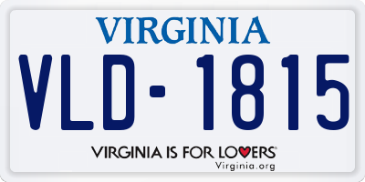 VA license plate VLD1815