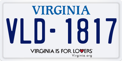 VA license plate VLD1817