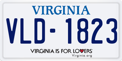 VA license plate VLD1823