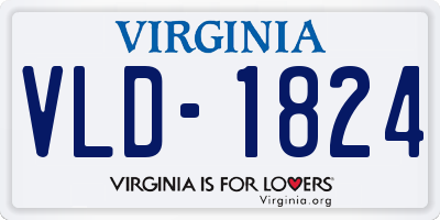 VA license plate VLD1824