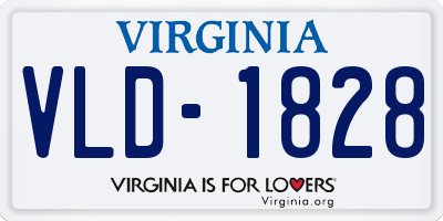 VA license plate VLD1828