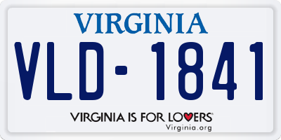 VA license plate VLD1841